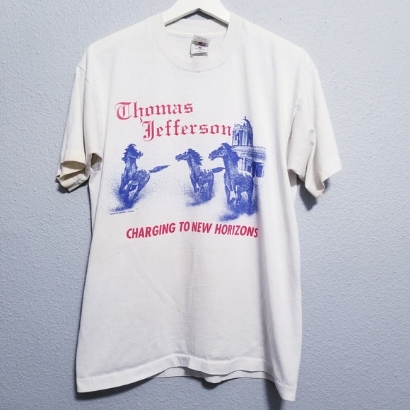 Vintage Other - Vintage 90's retro Thomas Jefferson mustang  high school t shirt LARGE